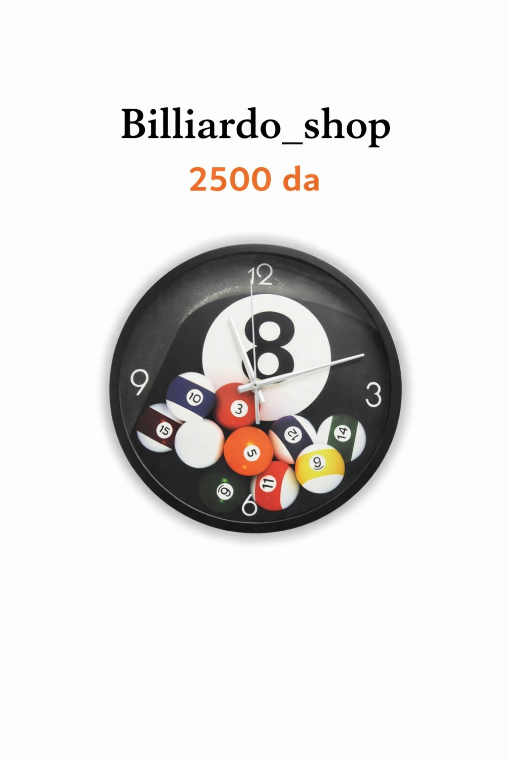 HORLOGE RONDE BILLARD AMERICAIN